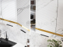 Кухня Милена 2,6 м Мрамор белый софт/Мрамор блэк софт