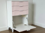 Комод Зефир белое дерево/пудра розовая
