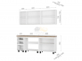 Кухня Честер 2000 мм Графит