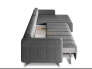 Угловой диван Берген Ultra Grafit