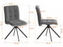 Стул обеденный Медео опора 360 велюр синий