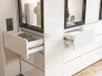 Шкаф со стеклом Норд Белый Глянец