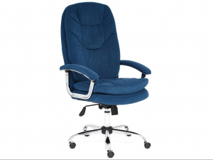 Кресло офисное Softy lux флок синий
