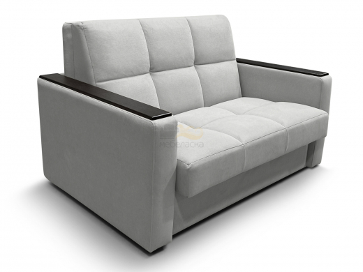 Диван Рэй 1200х2000 Клетка с прямыми подлокотниками с МДФ вивальди 14