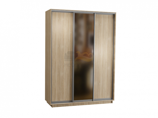 Шкаф-купе 3-х дверный 1800х2400 с одним зеркалом