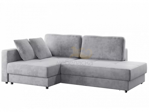 Диван угловой Бостон со стежкой Onix 13 темно-серый