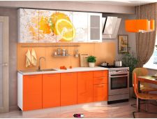 Кухонный гарнитур с фотопечатью Апельсин 1800